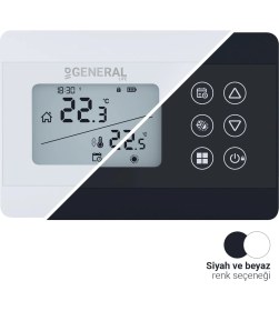 Resim General HT300S Kablolu Haftalık Programlı Oda Termostatı 