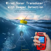 Resim Elde Taşınabilir Renkli LCD Balık Bulucu, TL88E Kablolu Sonar Dönüştürücü ile Daha Derin Algılama, Taşınabilir Derinlik Bulucu, Balıkçı Tekneleri, Kayıklar için, ≤36V Pil Güçlü, Şarj Edilemeyen, Gri ABS Malzeme 