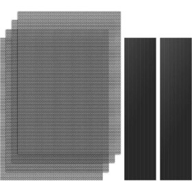 Resim 400X300MM Dıy Pc Case Dust Mesh Filter, [4 Pack] Pvc Dustproof Magnetic Dust Filter Cover, Pc Mesh Grill With Magnetic Frame Strip Computer Cooler Fan Dust Filter For Computer Pc Case, Black 