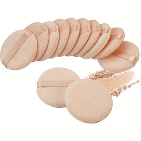 Resim 1/4/12 adet Yumuşak Pudra Pufu Yüz Makyaj Pudra Pufu Pedleri 5.99 cm, Kadife Yuvarlak Kabarık Pudra Pufu Gevşek Pudra Fondöten için 