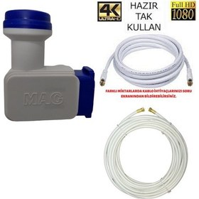 Resim Mag 2'li Philips Chip'li Lnb + 15 M Mag Anten Kablosu 