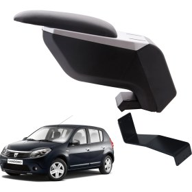 Resim 3 Tıkla Dacia Sandero 2008 Delmesiz Çelik Ayaklı Gri-Siyah Kolçak Kol Dayama 