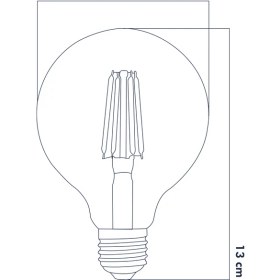 Resim Heka Rustik LED Ampul E27 G95 8W 2500K Gün Işığı Enerji Verimli Aydınlatma 