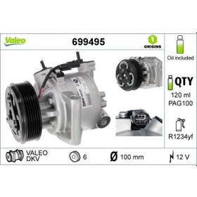 Resim VALEO 699495 Kompresor Nissan Micra (17-) 1.5Dci 926005154R (WR941614) 