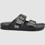 Resim Toka Detaylı Siyah Erkek Terlik Siyah 