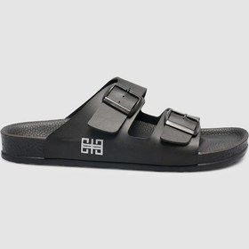 Resim Toka Detaylı Siyah Erkek Terlik Siyah 