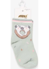 Resim Katamino Breeze Kız Çocuk Soket Çorap Donut Desenli Mint Yeşili (1-2-9-10 Yaş) 