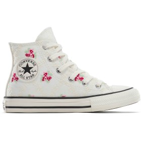Resim Converse Beyaz Kız Çocuk Kanvas Yürüyüş Ayakkabısı A12636C.103-CHUCK TAYLOR ALL STAR 