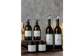 Resim 3'lü Cam Set: Yağdanlık, Sabunluk ve Pamukluk, Şık ve Dayanıklı Tasarım 