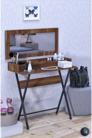 Resim dekor fim Stilvoll Makyaj Masası Koyu Ceviz 