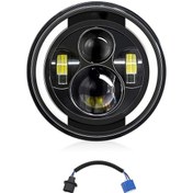 Resim Geeksen Adet 7 İnç Araba Motosiklet Led Far Kısa Far/uzun Far/drl/dönüş Sinyal 7'' Yuvarlak Motosiklet Farları 