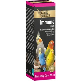 Resim Gold Wings Immune System Kuşlar için Bağışıklık Sistemi Güçlendirici Sıvı Vitamin 20 ml 