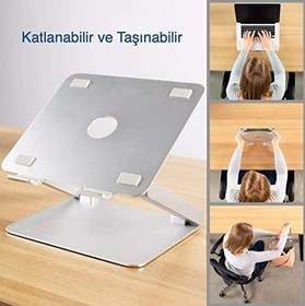 Resim iDock N16-2 Ağır Büyük Alüminyum Stabil Macbook Notebook Tam Ayarlı Stand 11" - 17.3" 
