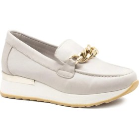 Resim Mammamia D24YA-3075 Dolgu Taban Tokalı Deri Kadın Ayakkabı 