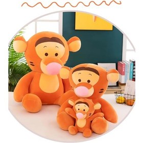 Resim İthal Kumaş Winnie The Pooh Tiger Kaplan Anime Figür Peluş Oyuncak Uyku & Oyun Arkadaşı 50 Cm. Turuncu 
