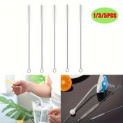 Resim 1/3/5 adet Yumuşak Paslanmaz Çelik Şişe Temizleme Fırçaları, Uzun Pipet Fırçası, Naylon Boru Temizleyici, Pipetler, Test Tüpleri, Dar Boyunlu Şişeler veya Bardaklar için 