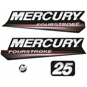 Resim Mercury 25 Hp 4 Zamanlı Tekne Sticker Etiket Modeli 
