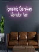 Resim Twins Led Içmemiz Gereken Konular Var Yazılı Neon Tabela Pembe Model:model:16963366 Pembe 