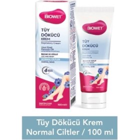 Resim Biowet Tüy Dökücü Krem Normal Ciltler İçin 100 ml Uzun Süreli Pürüzsüzlük Sağlar 
