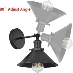 Resim Riolight Vintage,rustik Siyah Mafsallı 1XE27 Banyo Ayna Üstü Aplik NOT:1ADET Fiyatıdır ÇAP:23CM 