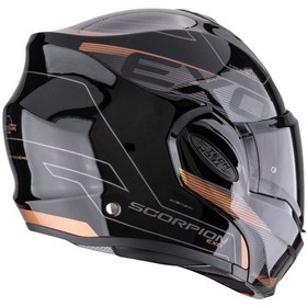 Resim Scorpion Exo-tech Evo Traveller Çene Açılabilir Motosiklet Kaskı Siyah Bakır 