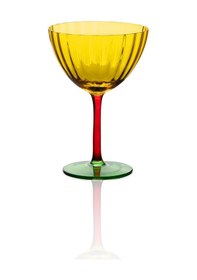 Resim Ayaklı Cam Dondurma Kasesi Sarı 240 Ml Sarı 