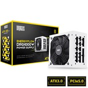 Resim Dragos Energyflow DRG1000W 120 MM Fan 1000 W 80+ Gold PCIe Gen 5.0 ATX 3.0 Full Modüler PSU Beyaz Güç Kaynağı Dragos