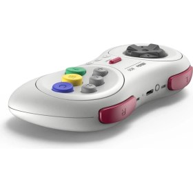 Resim 8bitdo M30 Bluetooth Kablosuz Oyun Kolu - Nintendo Switch OLED Lite Beyaz 