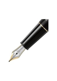 Resim Montblanc Meisterstück Altın Kaplama Classique Dolma Kalem 132463 Siyah 
