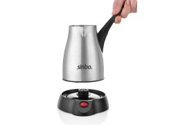 Resim AyrStore SCM-2967 Elektrikli Cezve - Inox Paslanmaz Çelik Gövde, Emniyet Sistemli, 360° Döner Taban 