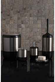 Resim Primanova M-SAS04-25 Lima Xl Banyo Seti / Şeffaf Siyah - Renkli 