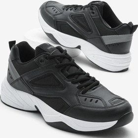 Resim Tonny Black Poli Taban Yüksek Taban Bağcıklı Siyah Beyaz Spor Ayakkabı Tba550 Siyah Beyaz | Unisex 