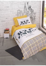 Resim Cotton Box Genç Odası Tek Kişilik Nevresim Takımı Worldwide Hardal 