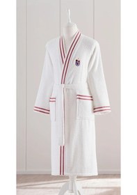 Resim Taç Taraftar Lisanslı Tek Bornoz Şalyaka L Beden -trabzonspor Bordo Mavi Bordo 