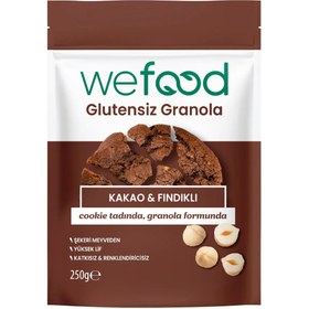 Resim WEFOOD Glutensiz Granola Kakao & Fındıklı 250g 