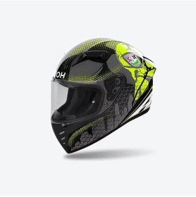 Resim Aıroh Connor Gamer Gloss Kask Siyah Sarı 