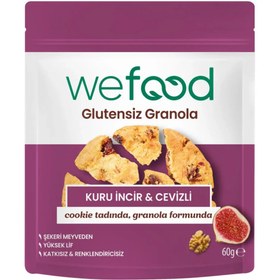 Resim WEFOOD Glutensiz Granola Bites Kuru İncir & Cevizli 60g 