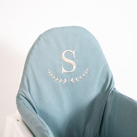 Resim Harf Nakışlı Mama Sandalyesi Minderi Teal 