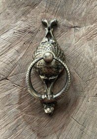 Resim BALIK MODEL ANTİK SARI RENK PİRİNÇ KAPI TAK TAK KAPI TOKMAGI 