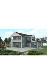 Resim Sismik Prefabrik 145 M2 Prefabrik Ev Çift Katlı 
