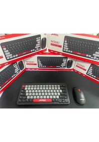 Resim Jedel Ws681 Wireles Mini Klavye Mouse Combo 800-1200-1600 Dpı 1 Aa Battery 3 Million Times Switch Optik 