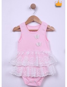 Resim Babyhola %100 Pamuk Kız Bebek Çift Kat Elbise Atlet Badi 3527 001 