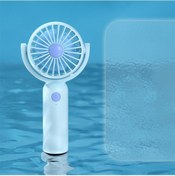 Resim Yaratıcı Sevimli Taşınabilir El Tipi Vantilatör, Elektrikli Vantilatör Mavi, 