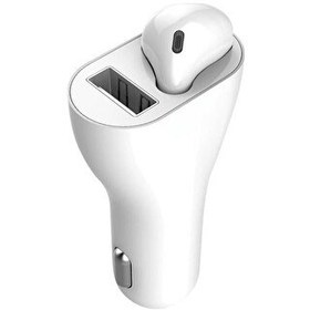 Resim MF Product Jettpower 0180 Araç Şarjı - Mono Bluetooth Kulaklık Beyaz 