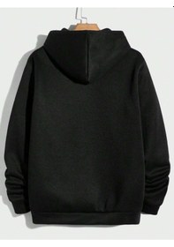 Resim Startmore Adrift Unisex Kadın/erkek Siyah Los Angeles 1996 Baskılı Oversize Kapüşonlu Sweatshirt Siyah 