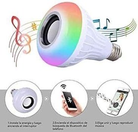 Resim Bluetooth Hoparlörlü RGB LED Ampul 