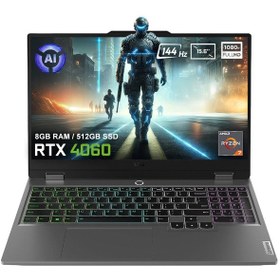 Resim Lenovo LOQ 15AHP9 83DX00B1TR R7-8845HS 8 GB 512 GB SSD RTX4060 15.6 FHD Dos Dizüstü Bilgisayar 