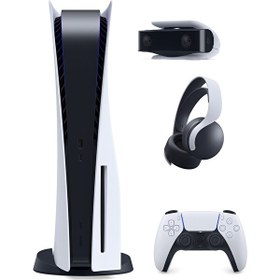 Resim Sony Playstation 5 Diskli Versiyon 825 GB Oyun Konsolu + Kamera + Pulse 3D Kulaklık (İthalatçı Garantili) 