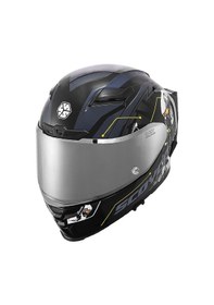 Resim Motoanl Full Face Ce Yüksek Güvenlikli Motor Kaskı Cyber Edition Siyah Beyaz 