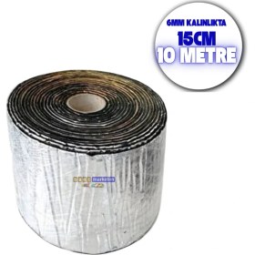 Resim Araç Oto Ses Isı Yalıtım Bandı Folyolu Kauçuk Sünger 15CMX10METRE 6mm Yapışkanlı 
